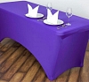 Стрейч скатерть для прямоугольного стола фиолетовая рис 2