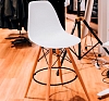 Стул барный Eames белый рис 4