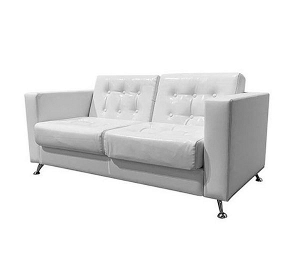 Диван Cube двухместный белый стеганый рис 2