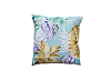 Декоративная подушка с акварельным принтом листьев