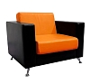 Кресло Cube оранжево-черное рис 1