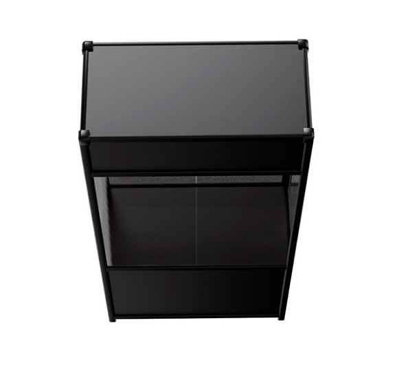 Витрина высокая прямоугольная черная рис 4
