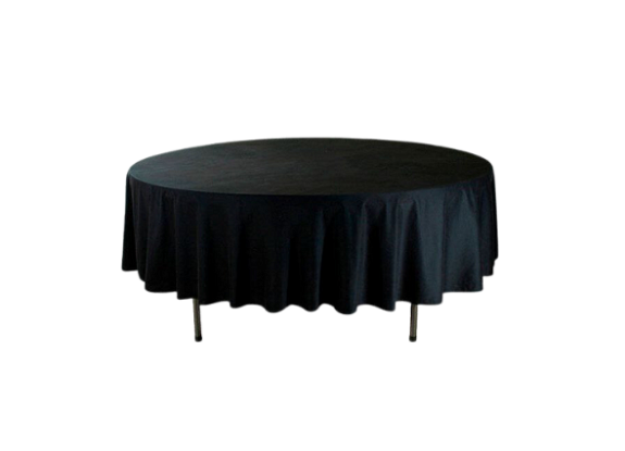 Скатерть круглая 3м чёрная «Сатен Испания»