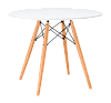 Стол Eames D-100 белый банкетный