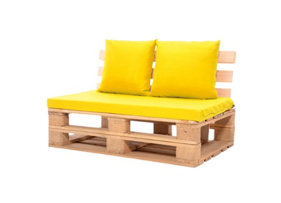 Диван из паллет двухместный