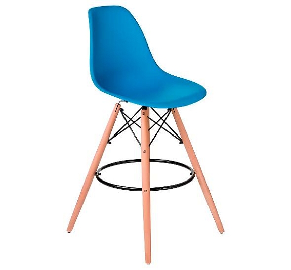 Стул барный Eames синий рис 5