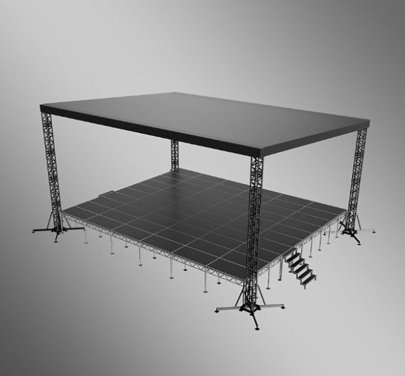 картинка Сцена односкатная 12x10 Черная от компании Рент-Бери
