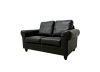 Диван черный из экокожи 150 см