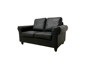 Диван черный из экокожи 150 см