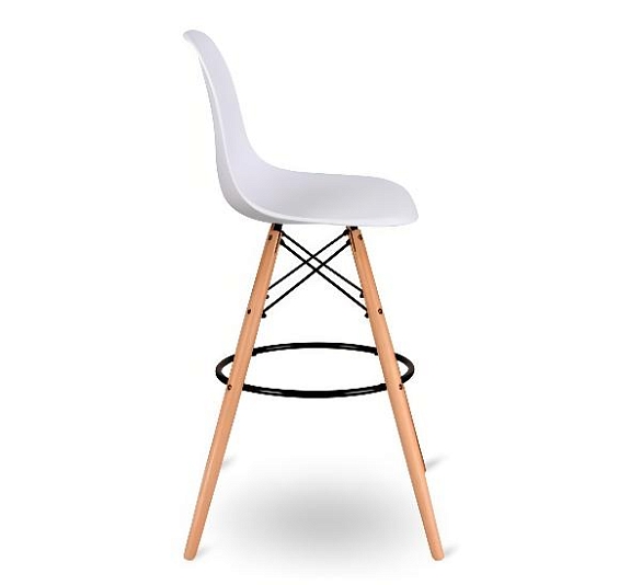 Стул барный Eames белый рис 5