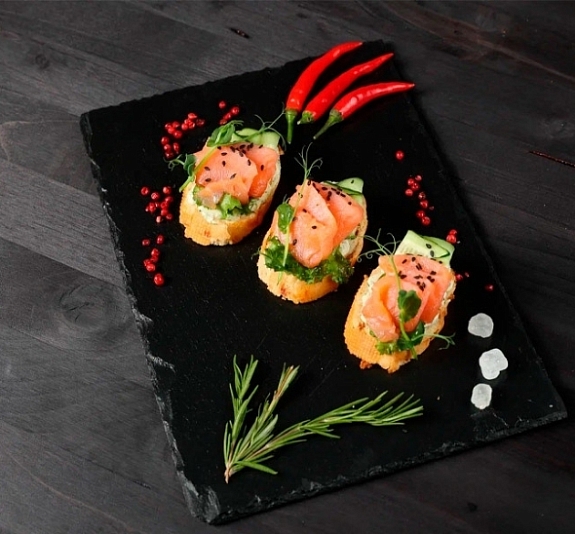 Брускетта с лососем и крем-чизом рис 2