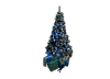 Ёлка искусственная 150 см наряженная сине-серебряная