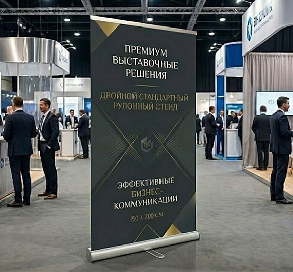 Ролл Ап двойной с стандартной стойкой рис 1