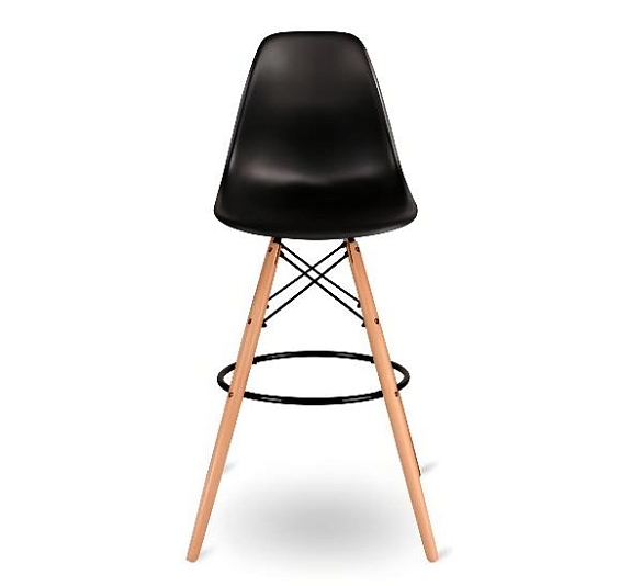 Стул барный Eames черный рис 9