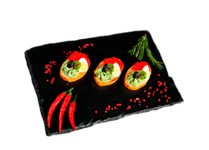 Брускетта с икрой