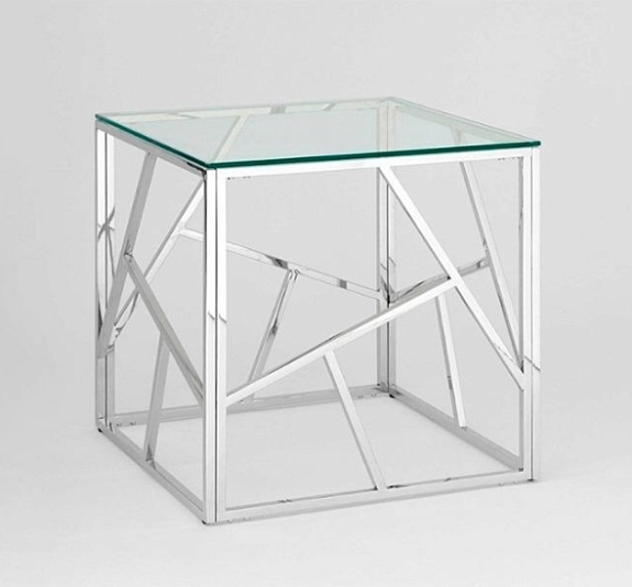 Журнальный стол Loft со стеклом белый рис 1