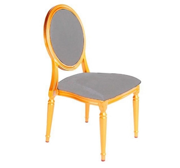 Стул Louis Gold с обивкой из тёмно-серого бархата рис 1