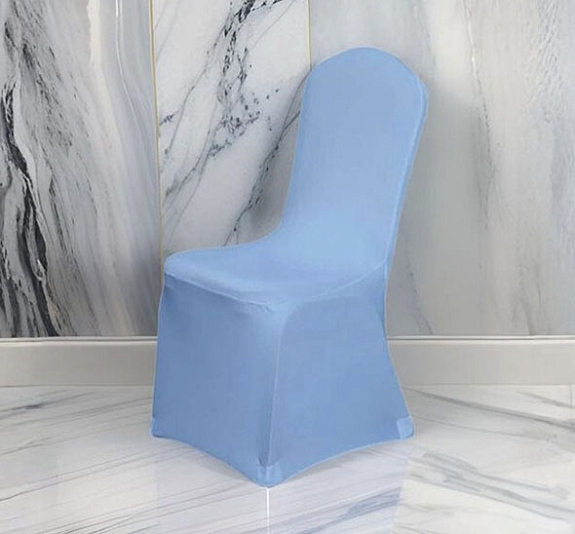 Чехол для стула голубой (стрейч) рис 1