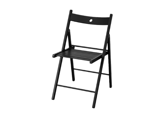 картинка Складной стул Терье черный от компании Рент-Бери