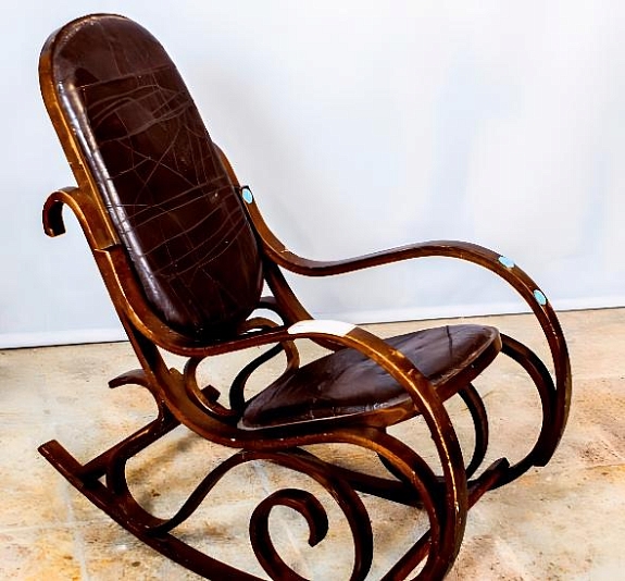 Кресло-качалка Экокожа рис 3