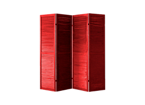 Складная ширма красная