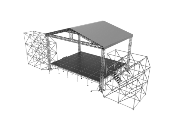 картинка Сцена двускатная 8x10 Металлик от компании Рент-Бери