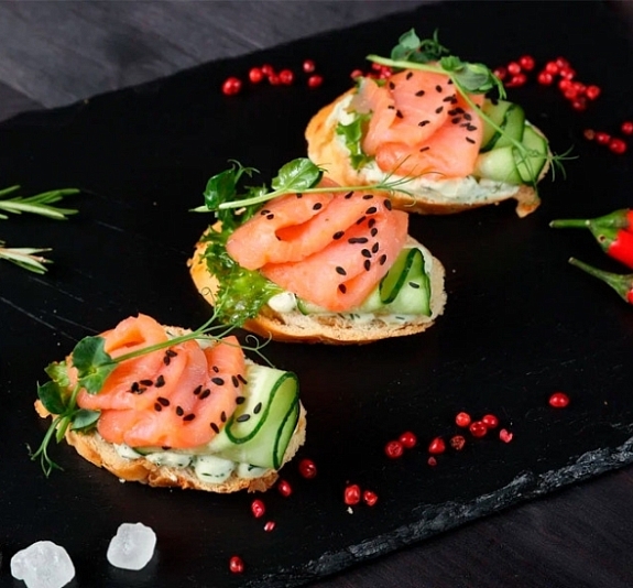 Брускетта с лососем и крем-чизом рис 4