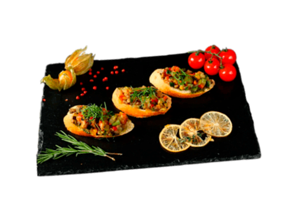 Брускетта с хумусом