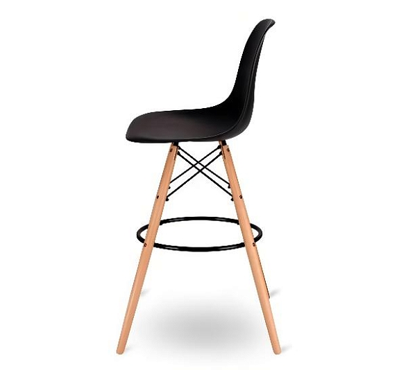 Стул барный Eames черный рис 8