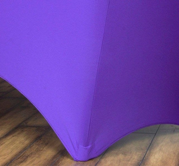 Стрейч скатерть для прямоугольного стола фиолетовая рис 1