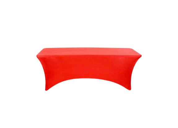Стрейч скатерть для прямоугольного стола красная