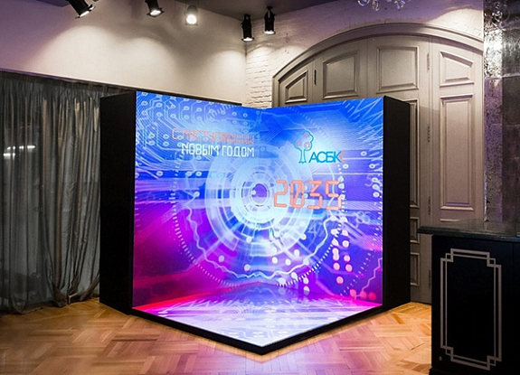 Угловая 2,5х2,5 светодиодная фотозона