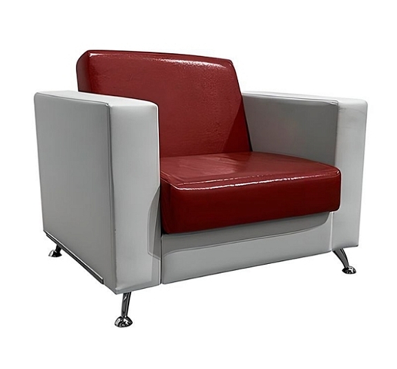 Кресло Cube красно-белое рис 1