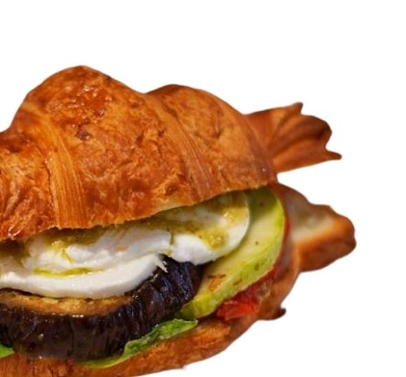 Круассан с овощами гриль и соусом песто рис 1