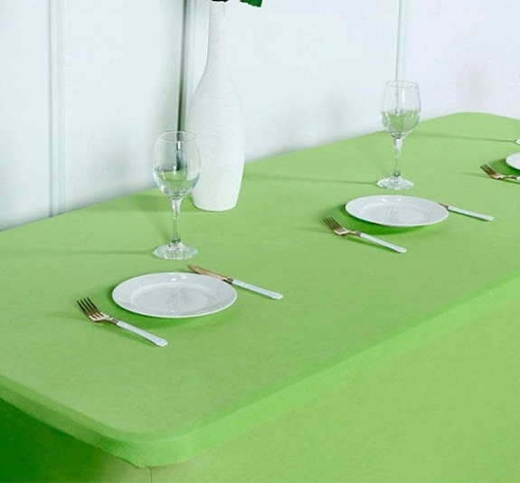 Стрейч скатерть для прямоугольного стола зеленая рис 2
