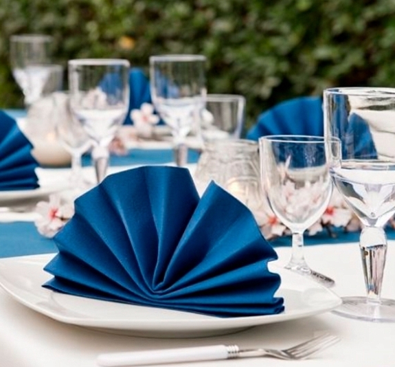 Салфетка синяя 45х45 рис 2