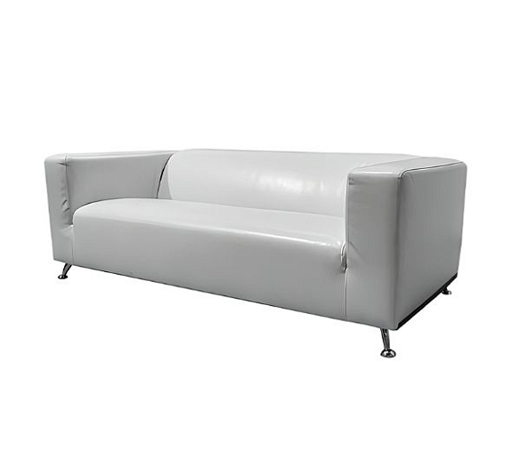 Диван Клиппан кожаный белый рис 3