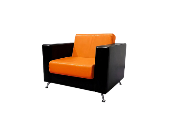 Кресло Cube оранжево-черное