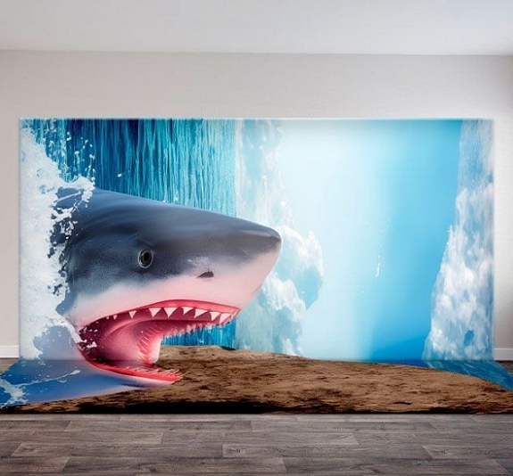 Фотозона оптические иллюзии «Акула» рис 1