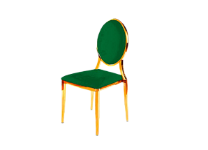 Стул Laval Gold с обивкой из зелёного бархата