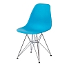 Стул Eames металл синий рис 4