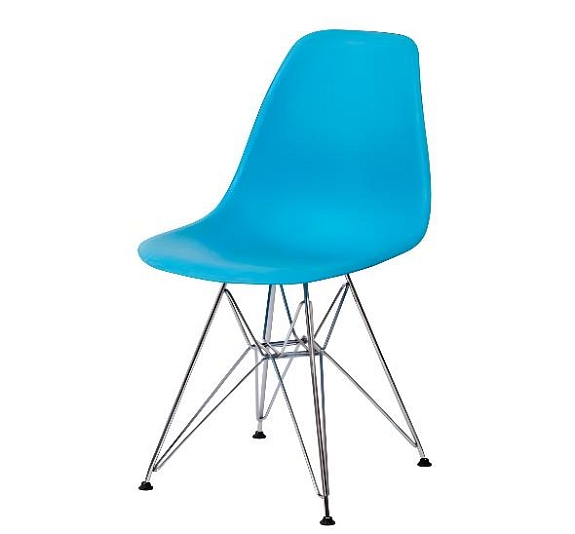 Стул Eames металл синий рис 4