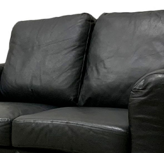 Диван черный из экокожи 150 см рис 1