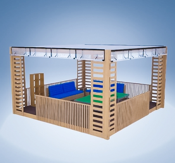 картинка Корнер Веранда 5х5 м от компании Рент-Бери