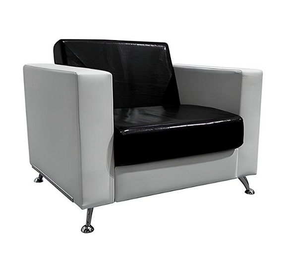 Кресло Cube черно-белое рис 1