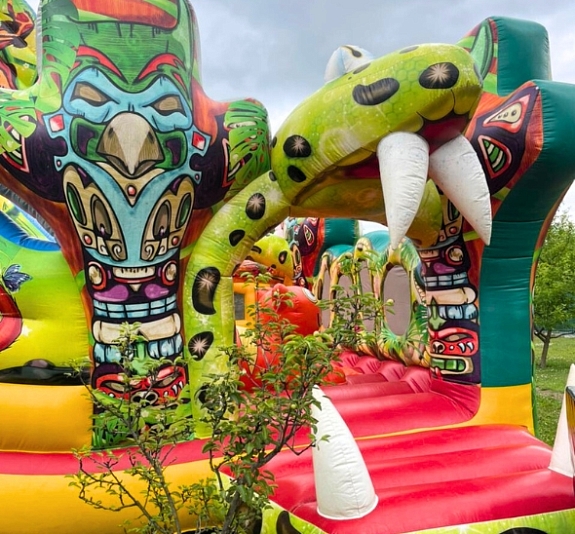 Большой батут с горкой "Акуна Матата" рис 5