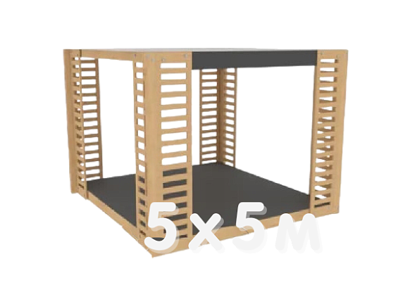 картинка Корнер Веранда 5х5 м от компании Рент-Бери