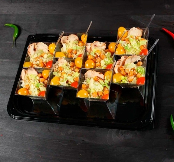 Салат из жареного нута с куриным филе рис 1