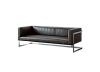 Трехместный диван Andrian Silver черный