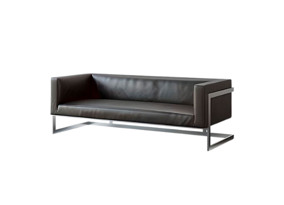 Трехместный диван Andrian Silver черный